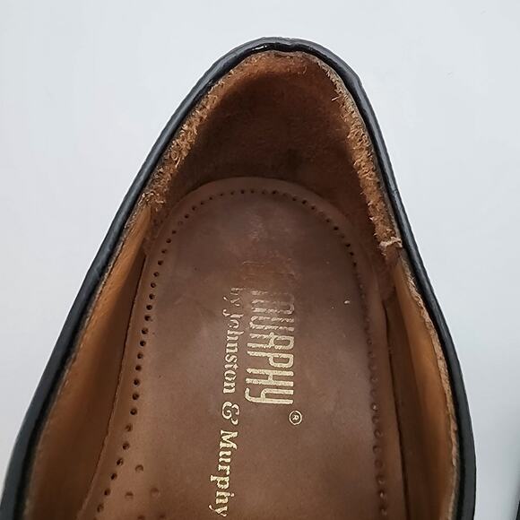 Johnston & Murphy Mens 10 Leather Cap-Toe Oxford Dress Shoes Burgundy Classic main image 10